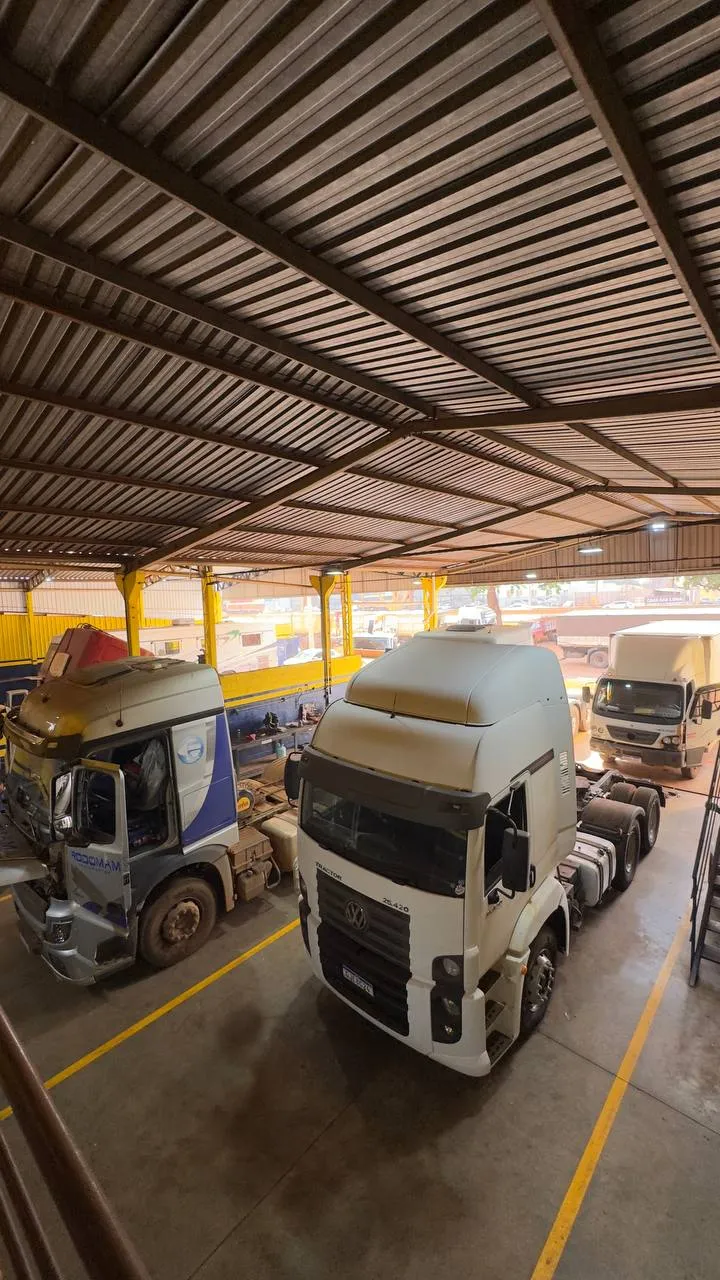 Vista aérea da oficina